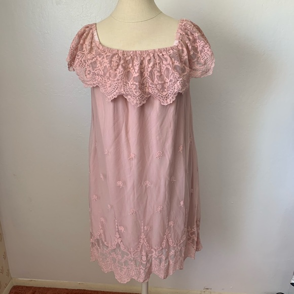 Roxberi Dresses & Skirts - Pink Lace Dress